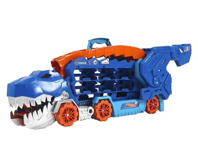 Писта Hot Wheels City 2 в 1 Мега транспортьор с 2 колички или писта T-Rex със звук и светлини Mattel HNG50 