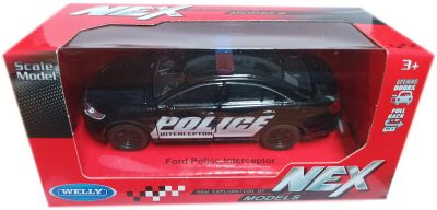 Металeн автомобил Ford Police Interceptor Welly 1:34 