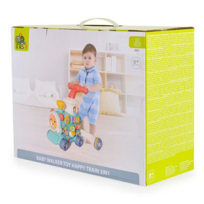 Локомотив за прохождане 3в1 Happy Train mint
