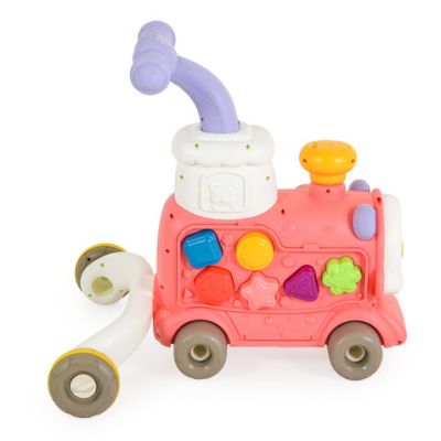 Локомотив за прохождане 3в1 Happy Train pink