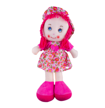Мека парцалена кукла 50 см розова