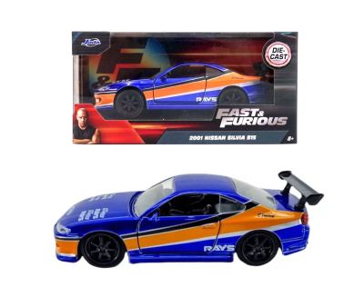 Метален автомобил Nissan Silvia Fast & Furious 1:32 Jada 24075