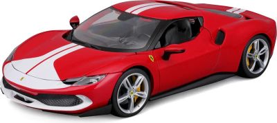 Метална кола Ferrari 296 GTB Assetto Fiorano Bburago 1:18 RED