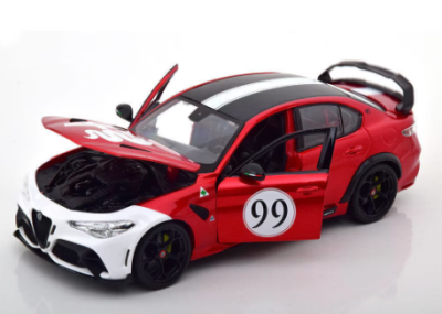 Метална кола Alfa Romeo Giulia GTAm 2020 N99 Bburago 1:18 