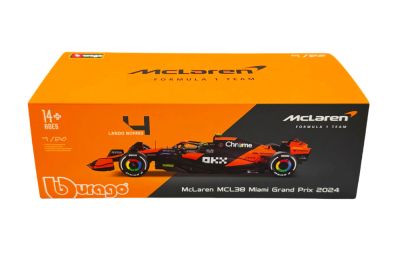 Метална кола Formula 1 McLaren MCL38 F1 Team #4 Lando Norris Bburago 1:24