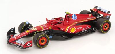Метална кола Formula 1 Ferrari SF-24 #55 Carlos Sainz 2024 Bburago 1:18