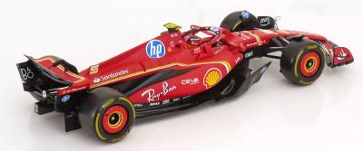 Метална кола Formula 1 Ferrari SF-24 #55 Carlos Sainz 2024 Bburago 1:18