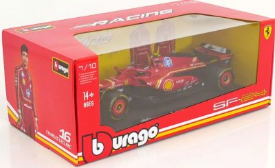 Метална кола Formula 1 Ferrari SF-24 #55 Carlos Sainz 2024 Bburago 1:18