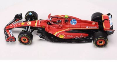 Метална кола Formula 1 Ferrari SF-24 #55 Carlos Sainz 2024 Bburago 1:18