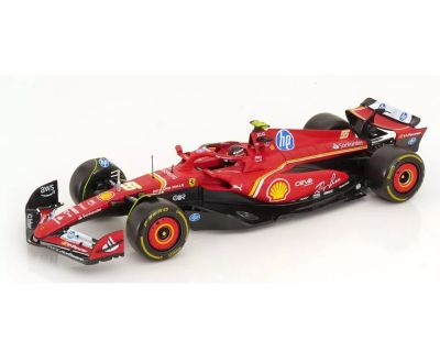 Метална кола Formula 1 Ferrari SF-24 #55 Carlos Sainz 2024 Bburago 1:18