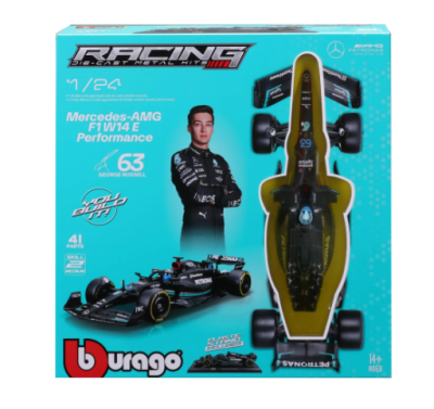 Метална кола Formula 1 за сглобяване Mercedes Amg Petronas Bburago 1:24 