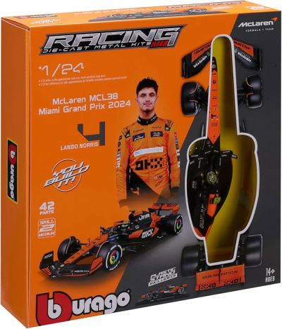 Метална кола Formula 1 за сглобяване MCLAREN MCL38 #4 Norris Bburago 1:24 