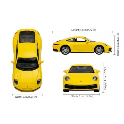 Метална кола Porsche 911 Carrera 4S Welly 1:34