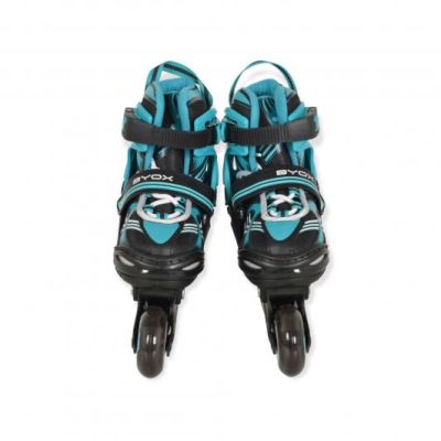 Детски регулируеми ролери/кънки DOUBLE 2 в 1 Тюркоаз M(34-37)