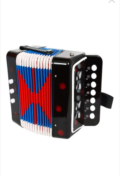 Детски акустичен акордеон черен