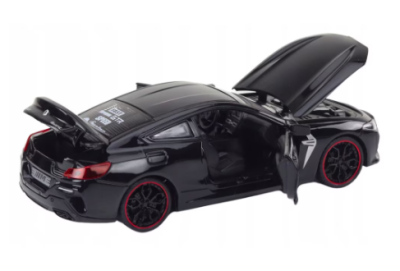 Метален автомобил БМВ М8 със звук и светлини 1/24 black