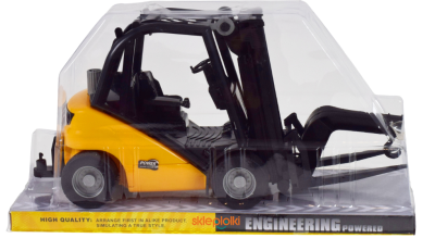 Детски мотокар с вилици и кука жълт