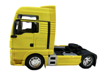 Метален камион влекач MAN TGX Welly 1:32 жълт