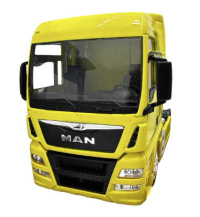Метален камион влекач MAN TGX Welly 1:32 жълт
