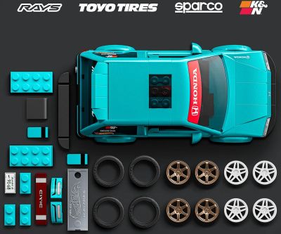 Конструктор Хонда Сивик Brick Shop Hot Wheels JHF62 