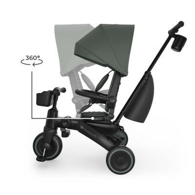 Сгъваема триколка със сенник KinderKraft JAZZ 3 ЗЕЛЕНА