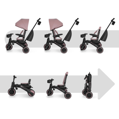 Сгъваема триколка със сенник KinderKraft JAZZ 3 PINK