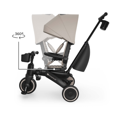 Сгъваема триколка със сенник KinderKraft JAZZ 3 бежова