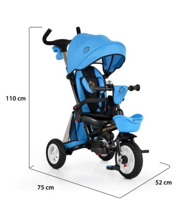 Детска сгъваема триколка Byox Flexy Lux синя