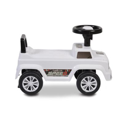 Детска кола за яздене и бутане Speed бяла 