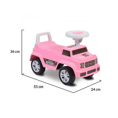 Кола за яздене и бутане Speed розова 