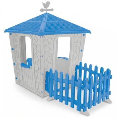 Градинска каменна къща с ограда Pilsan 06443 сив/син