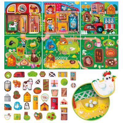 Образователна игра Първи открития във фермата Montessori Headu HBG61732