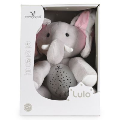 Нощна лампа проектор с бял шум Lulo Elephant
