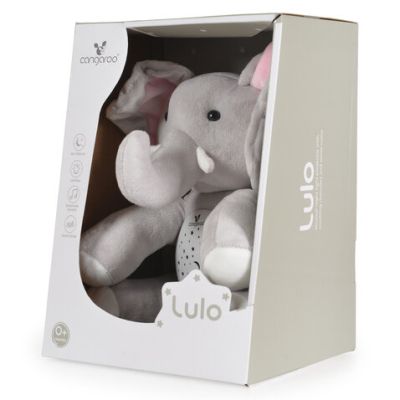 Нощна лампа проектор с бял шум Lulo Elephant