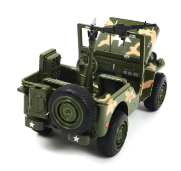 Метален военен джип с Картечница от Втората световна 