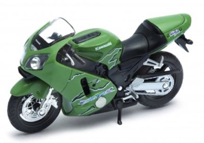 Колекционерски мотор Kawasaki Ninja ZX-12R Welly 1:18 