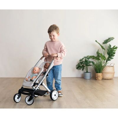 Количка за кукли близнаци Smoby Maxi-Cosi бежова 253222