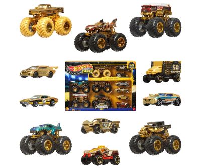 Комплект метални бъгита и колички Monster Trucks Hot Wheels JDW07