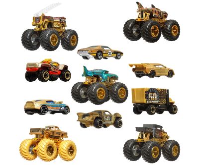Комплект метални бъгита и колички Monster Trucks Hot Wheels JDW07