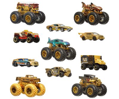 Комплект метални бъгита и колички Monster Trucks Hot Wheels JDW07