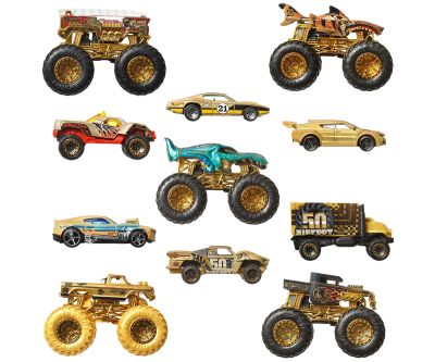 Комплект метални бъгита и колички Monster Trucks Hot Wheels JDW07