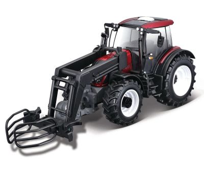 Метален трактор с челен товарач Valtra N174 Burago