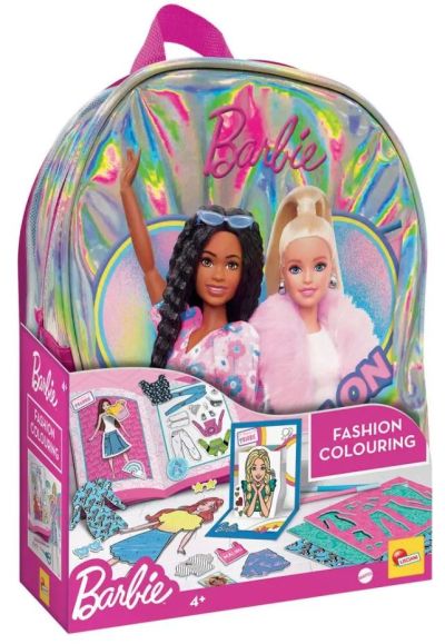 Раница с комплект за рисуване Barbie 2 в 1 Lisciani