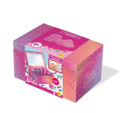 Комплект кутия за бижута Barbie Направи си сам бижута Lisciani 112036
