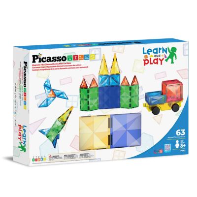 Магнитен конструктор с основа на колела Picasso Steam PT63