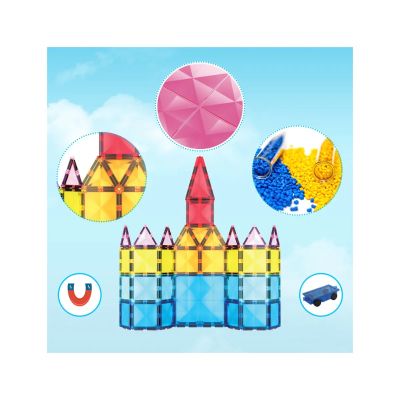 Магнитен конструктор с основа на колела Picasso Steam PT63