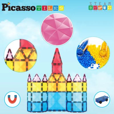 Магнитен конструктор с основа на колела Picasso Steam PT63