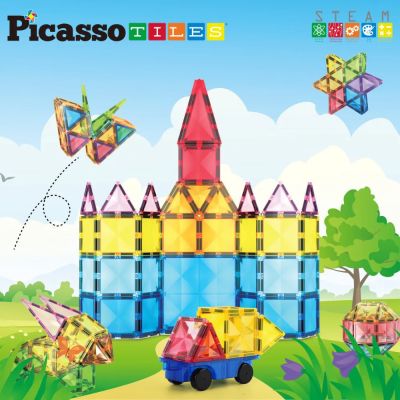 Магнитен конструктор с основа на колела Picasso Steam PT63