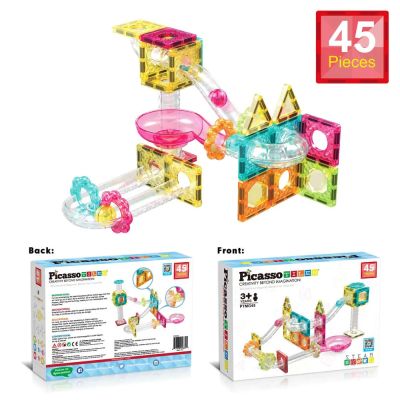 Магнитен конструктор Писта за топчета Travel Picasso Steam PTMG45