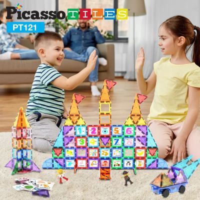 Магнитен конструктор с основа на колела и 2 Фигури Picasso Steam PT121